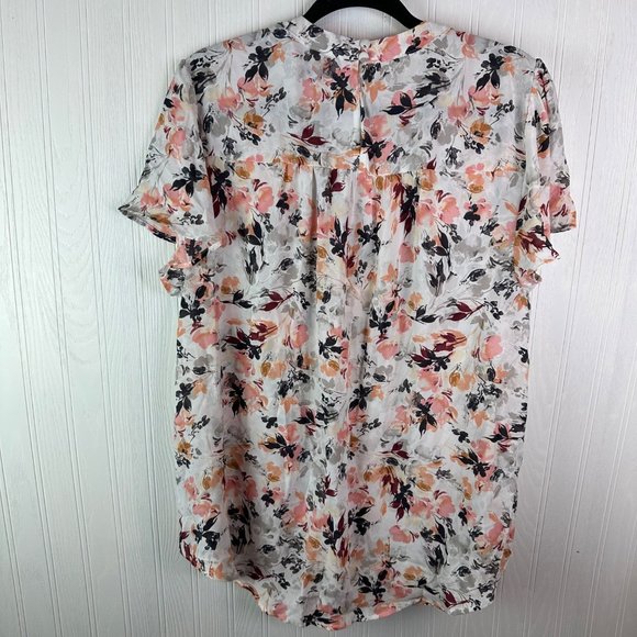 Torrid Georgette Keyhole Flutter Sleeve Blouse Size 2X NWT - Picture 2 of 6